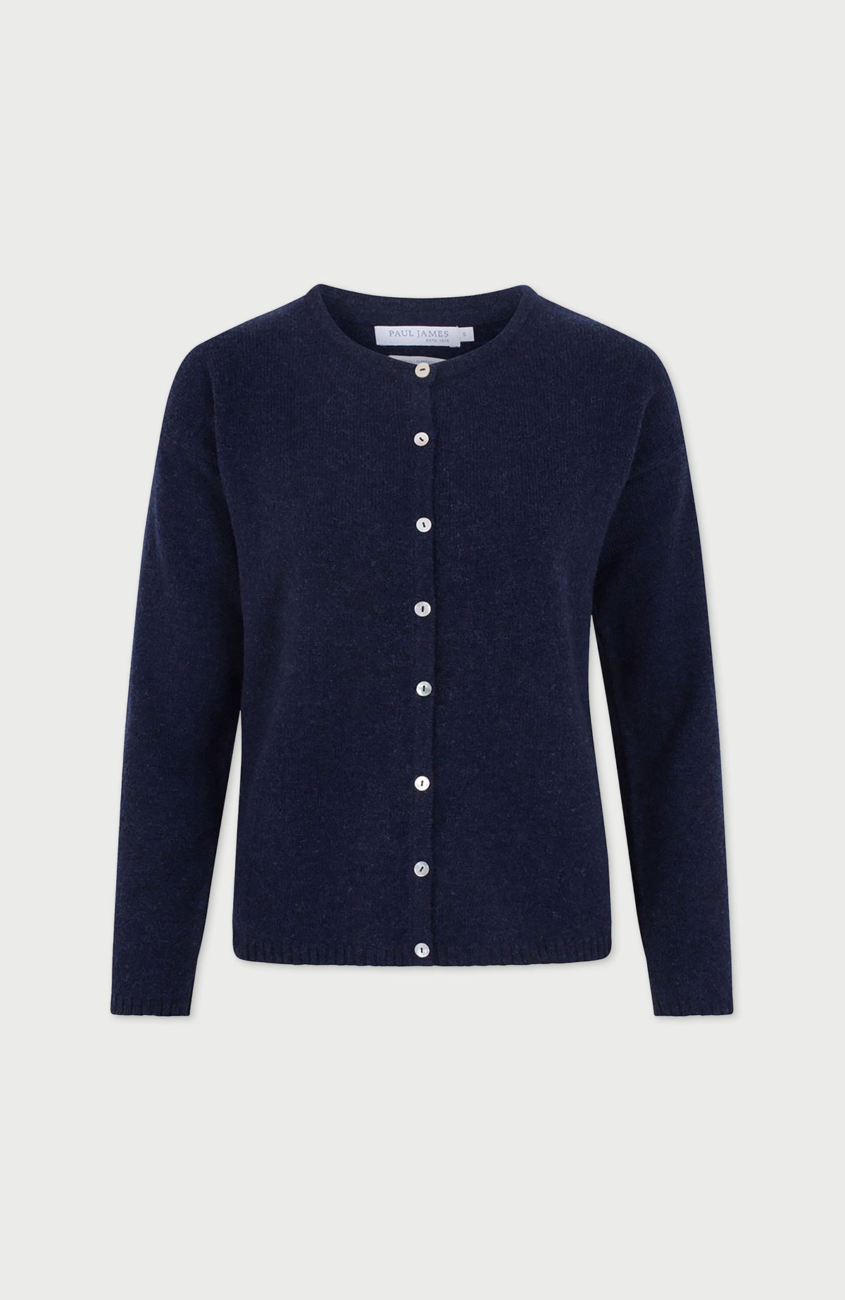 Womens Lambswool Crew Neck Cardigan