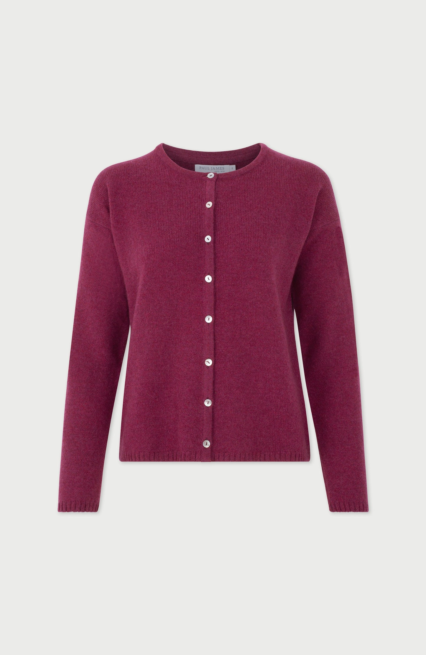Womens Lambswool Crew Neck Cardigan