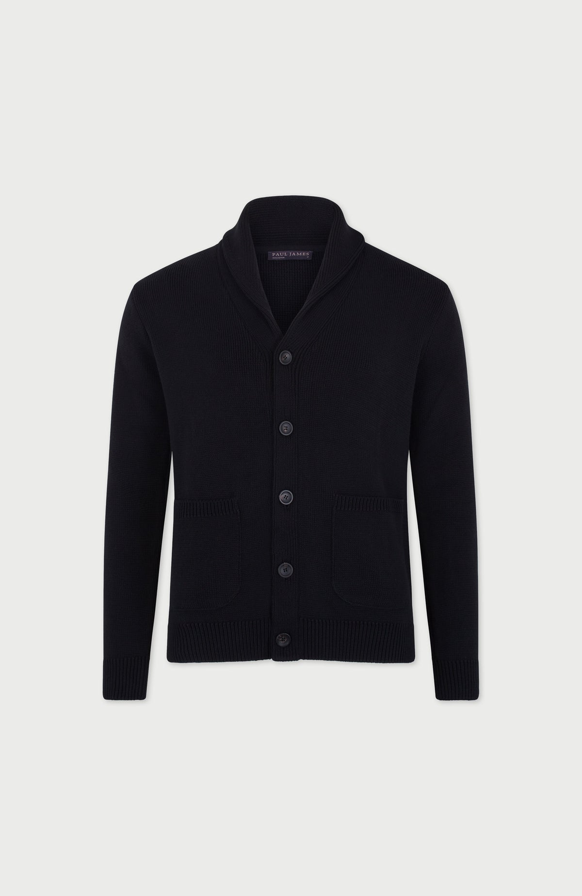 Mens Midweight Cotton Shawl Collar Cardigan