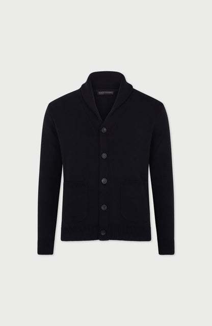 Mens Midweight Cotton Shawl Collar Cardigan