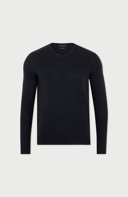 Mens Lighweight Cotton V-Neck Jumper