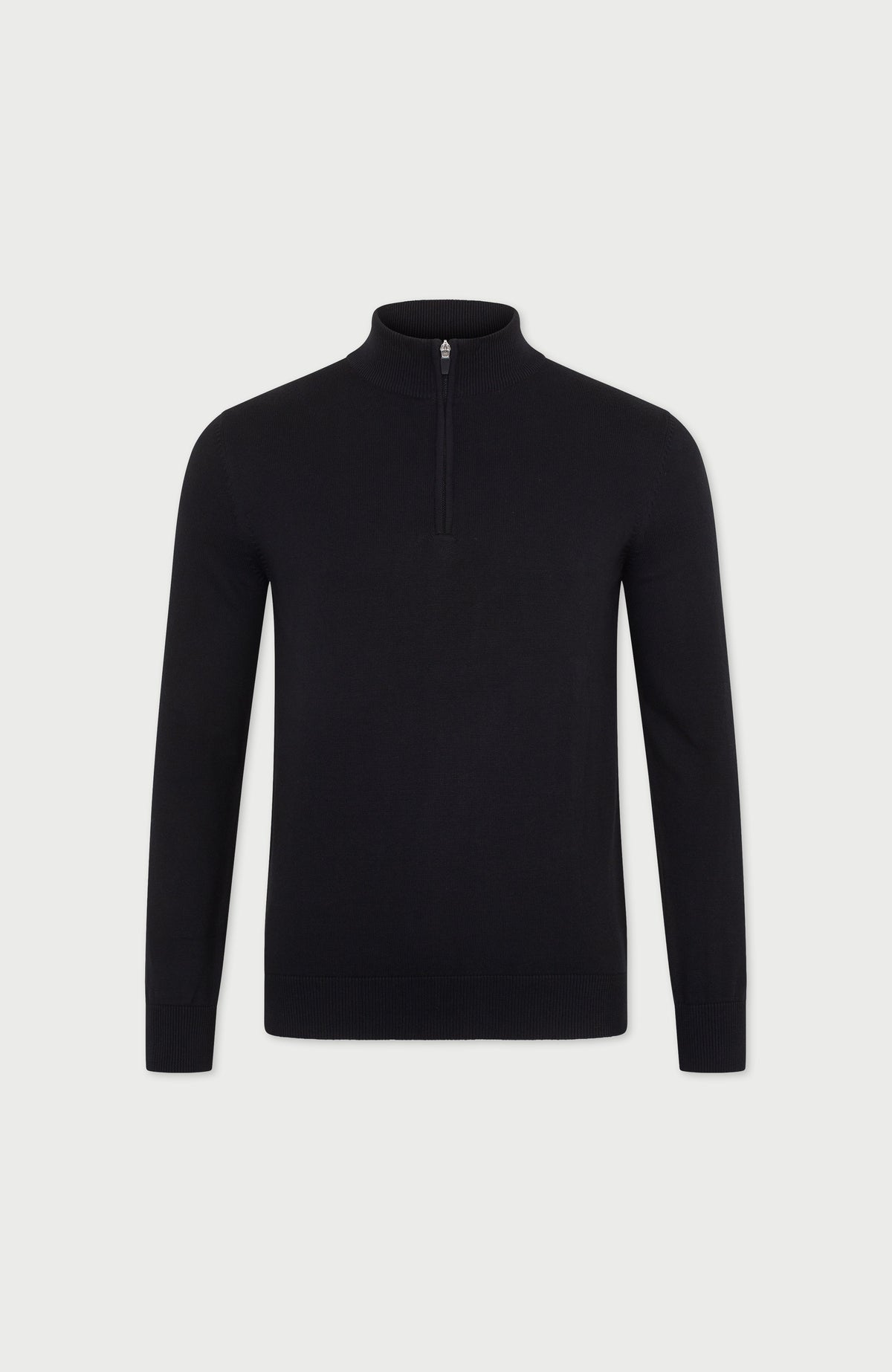 Mens Lightweight Cotton Zip Neck Jumper