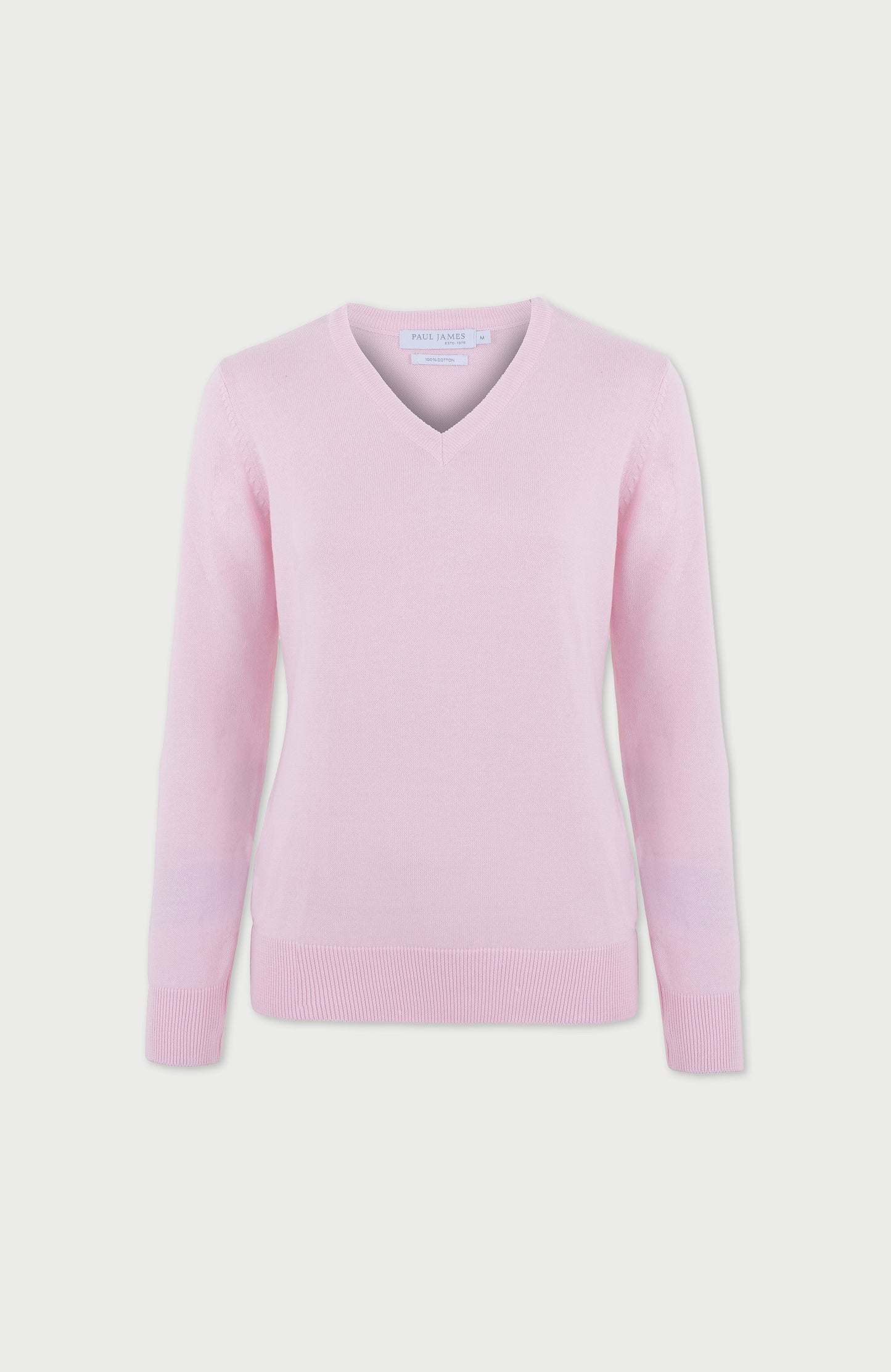 Womens Pure Cotton V-Neck Jumper