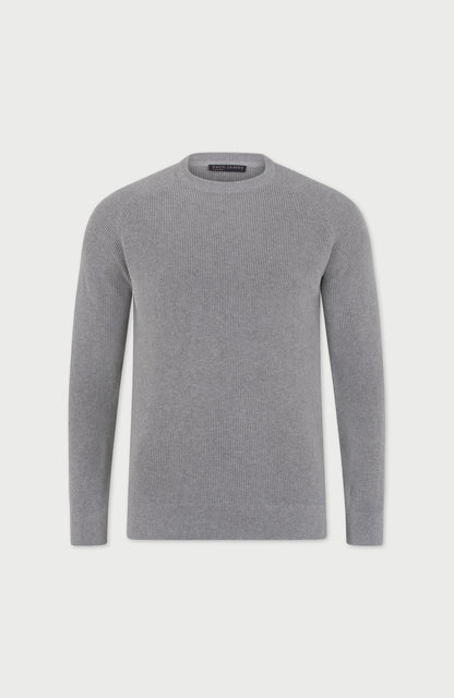 Mens Lightweight Cotton Fisherman Rib Jumper