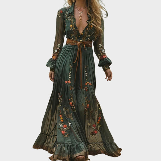 Romantic boho everyday maxi dress for women | Alina Soleil