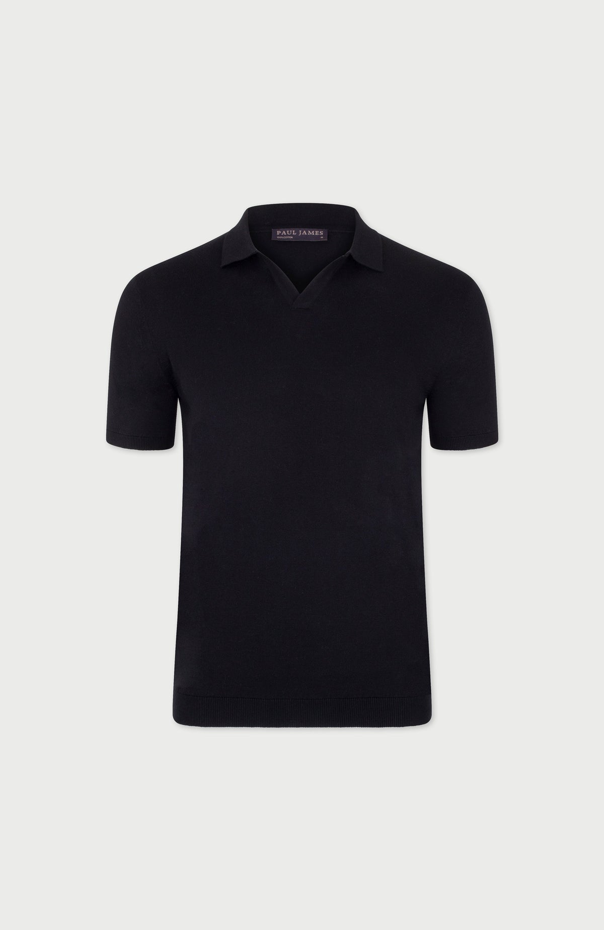 Mens Ultra Fine Cotton Buttonless Polo Shirt