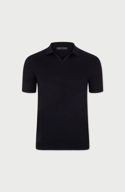 Mens Ultra Fine Cotton Buttonless Polo Shirt