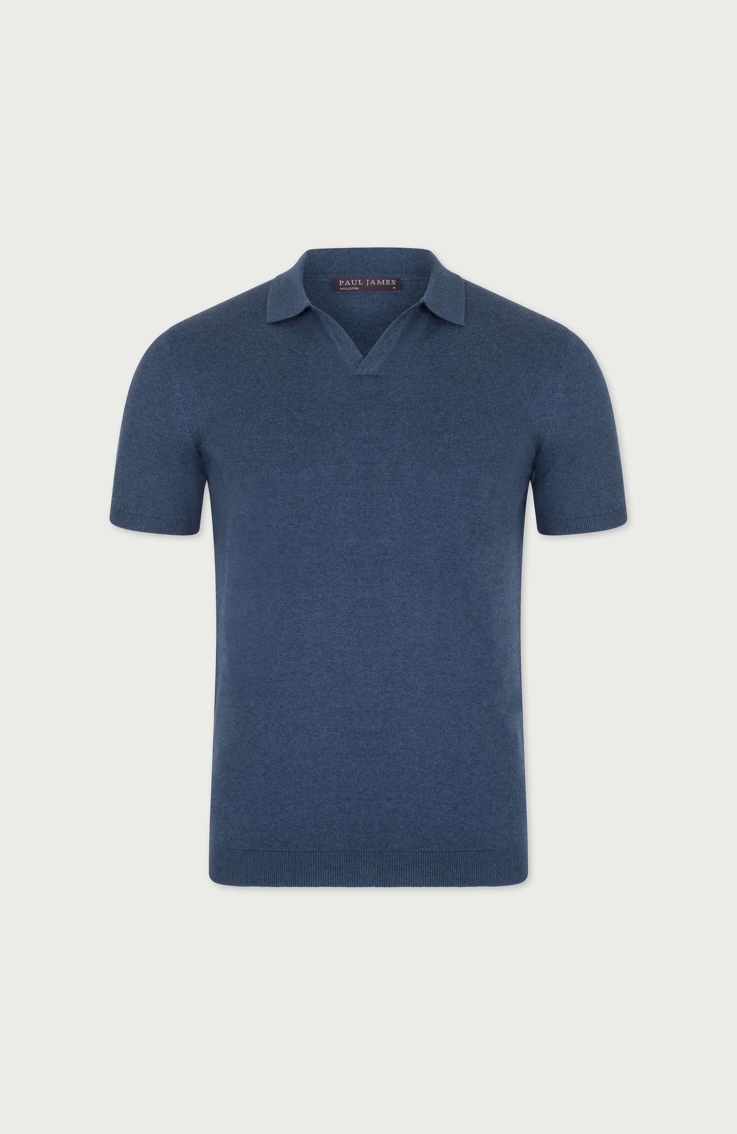 Mens Ultra Fine Cotton Buttonless Polo Shirt