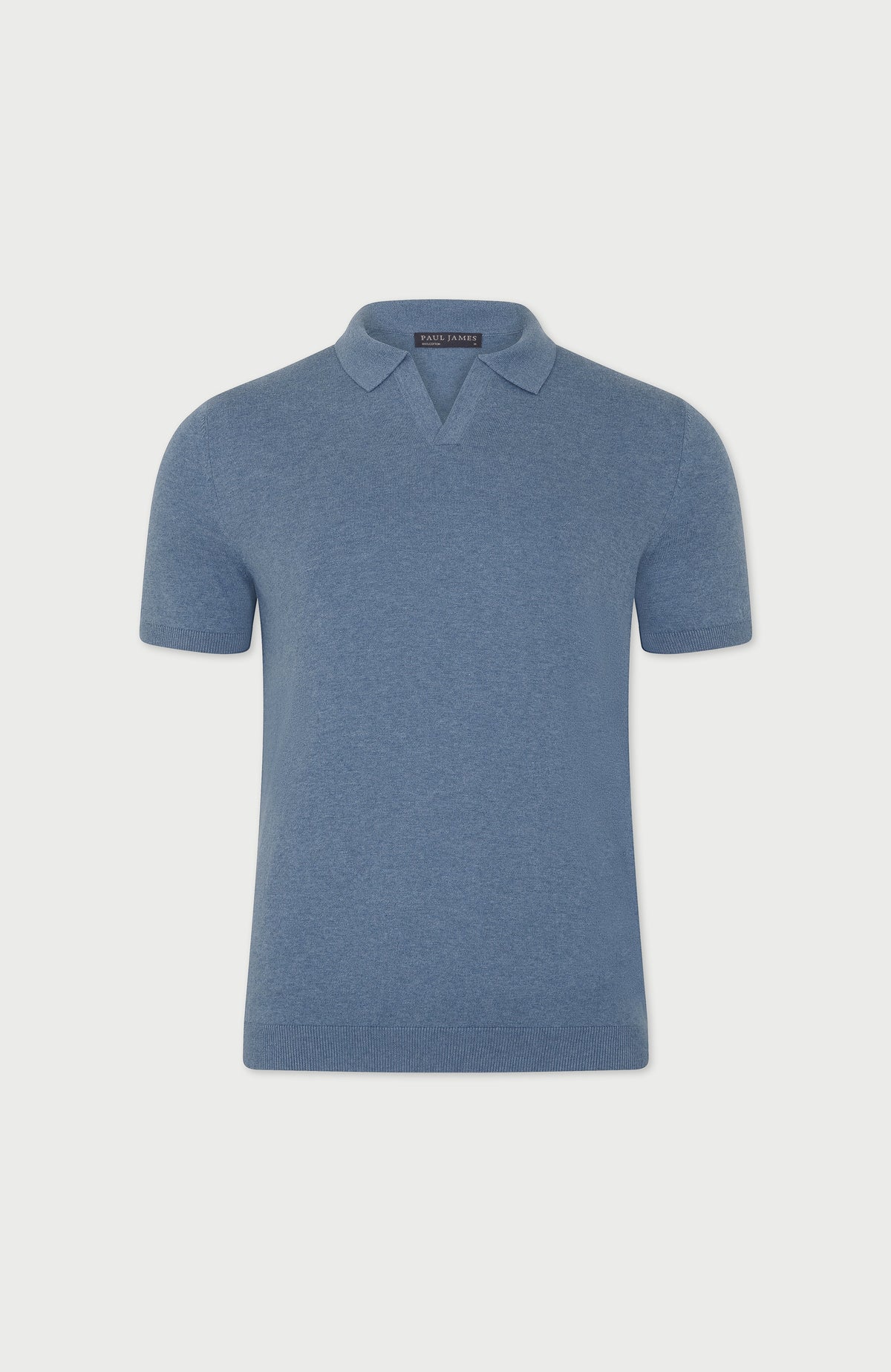 Mens Ultra Fine Cotton Buttonless Polo Shirt