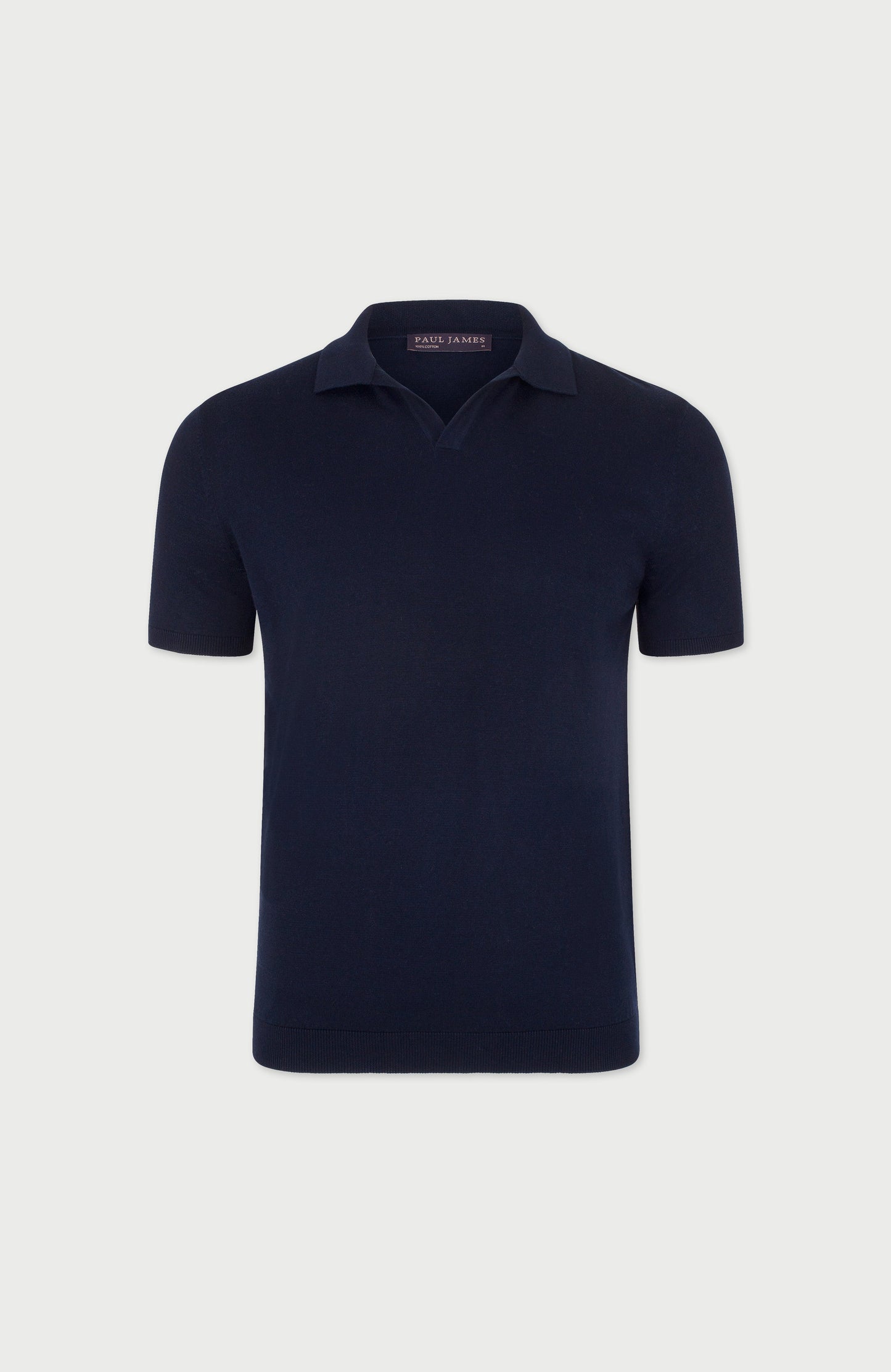 Mens Ultra Fine Cotton Buttonless Polo Shirt