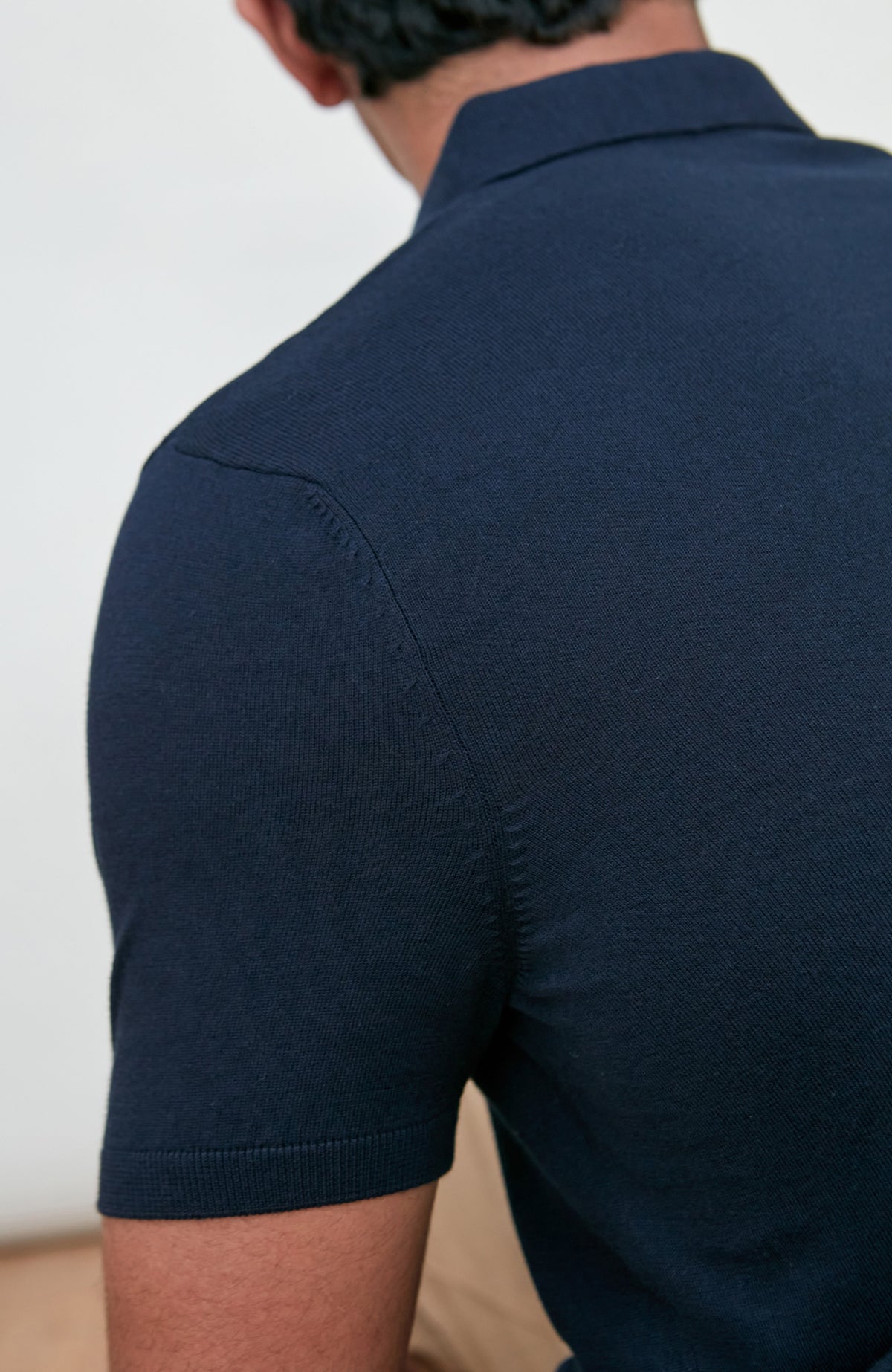 Mens Ultra Fine Cotton Buttonless Polo Shirt