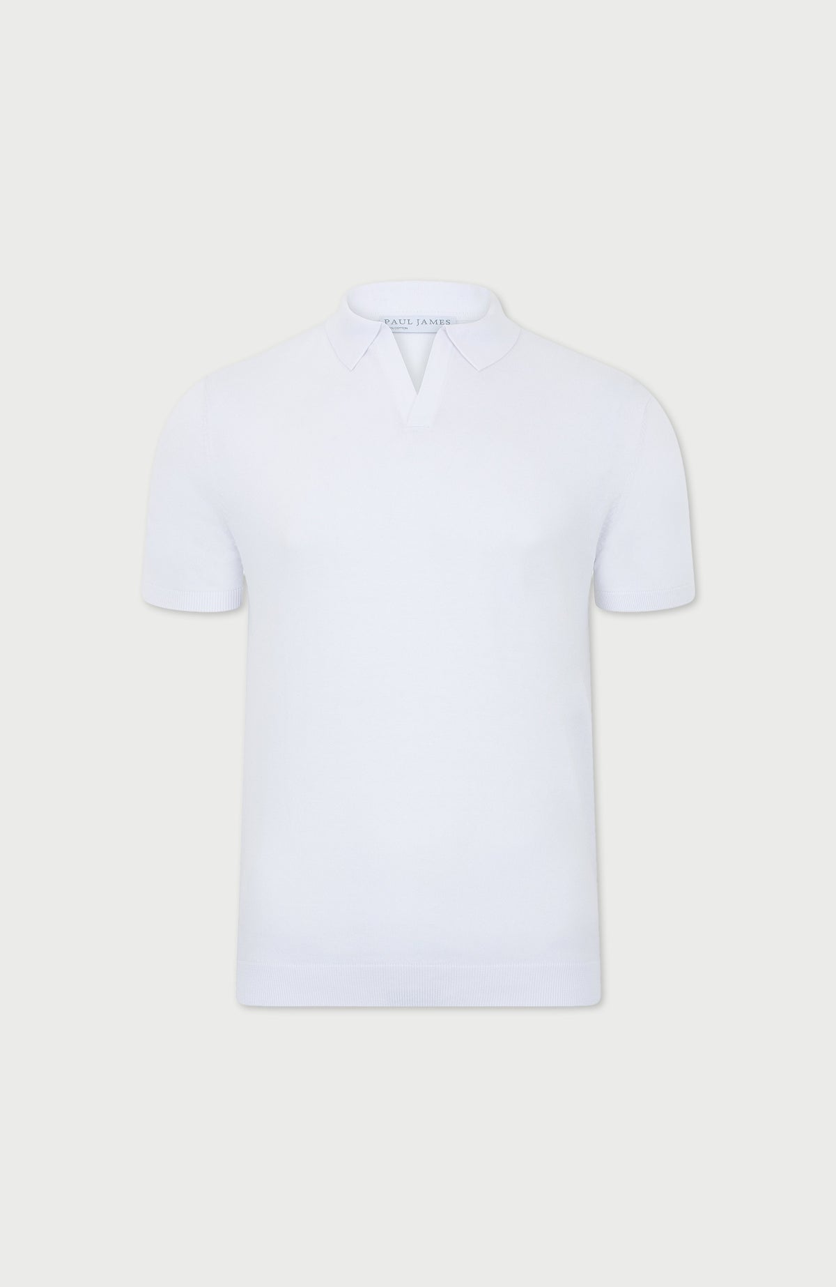 Mens Ultra Fine Cotton Buttonless Polo Shirt