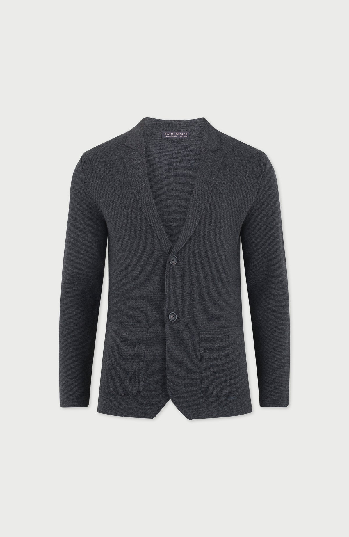 Mens Midweight Cotton Deconstructed Knitted Blazer