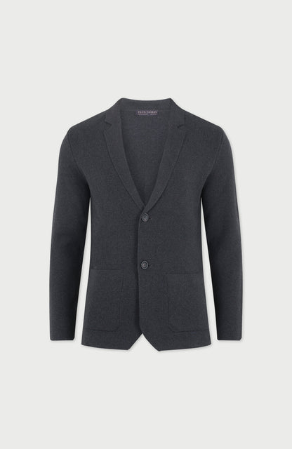 Mens Midweight Cotton Deconstructed Knitted Blazer