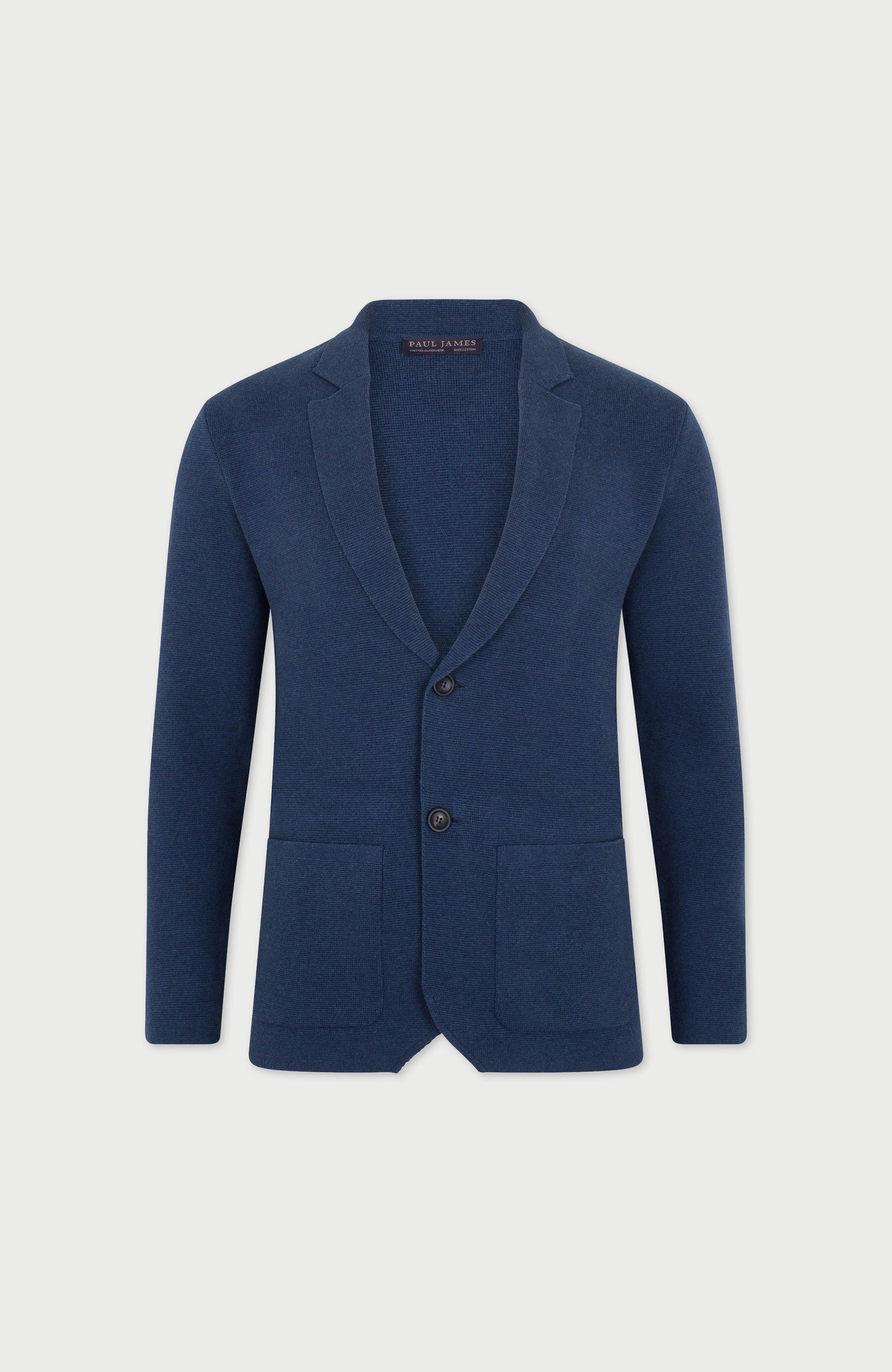 Mens Midweight Cotton Deconstructed Knitted Blazer