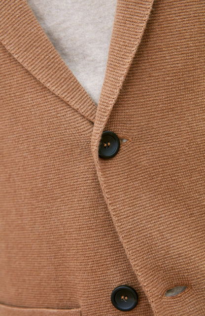 Mens Midweight Cotton Deconstructed Knitted Blazer
