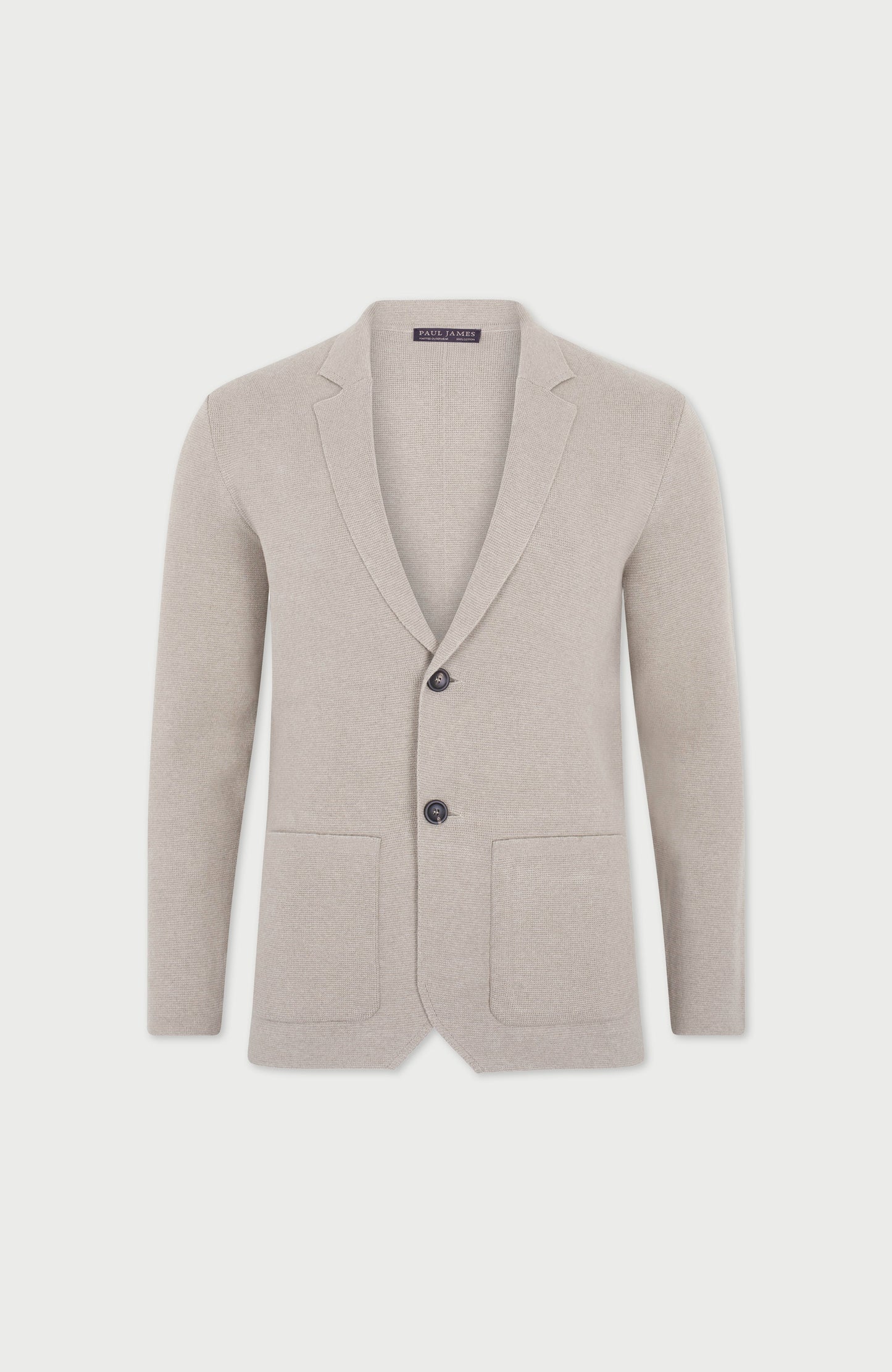 Mens Midweight Cotton Deconstructed Knitted Blazer