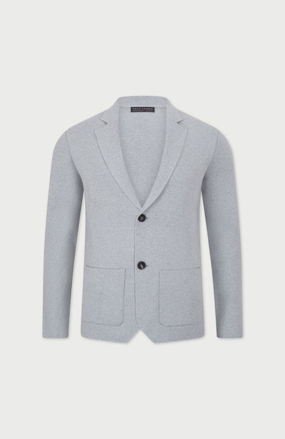 Mens Midweight Cotton Deconstructed Knitted Blazer