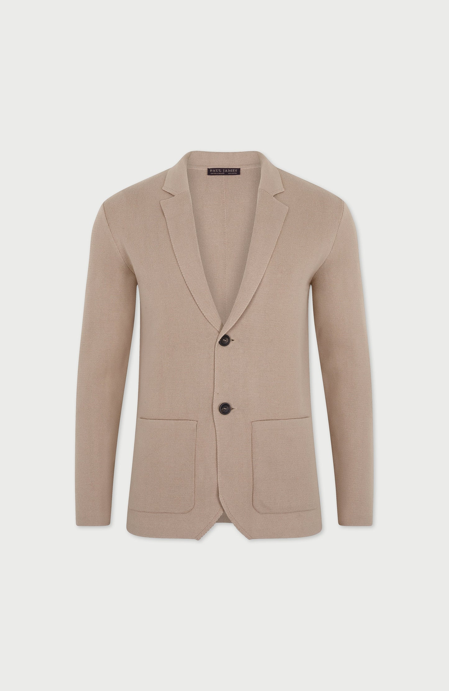 Mens Midweight Cotton Deconstructed Knitted Blazer