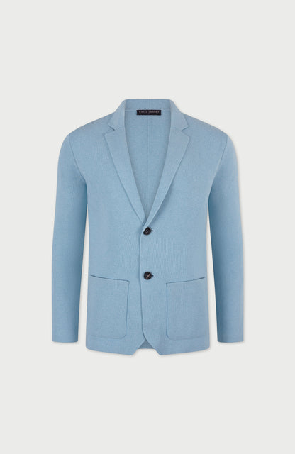 Mens Midweight Cotton Deconstructed Knitted Blazer