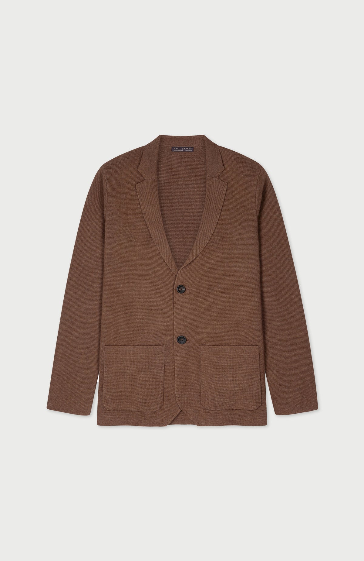 Mens Midweight Cotton Deconstructed Knitted Blazer