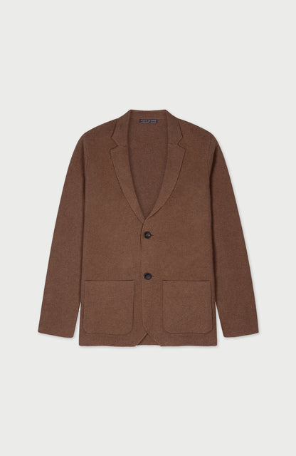 Mens Midweight Cotton Deconstructed Knitted Blazer