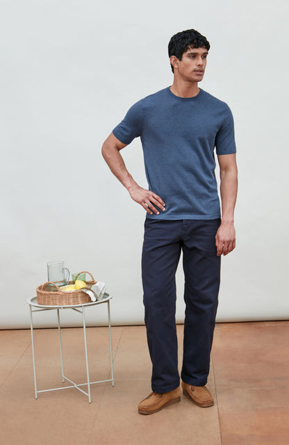 Mens Ultra Fine Cotton Knitted T-Shirt
