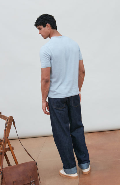 Mens Ultra Fine Cotton Knitted T-Shirt