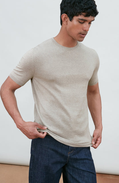 Mens Ultra Fine Cotton Knitted T-Shirt