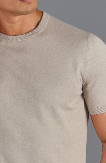 Mens Ultra Fine Cotton Knitted T-Shirt