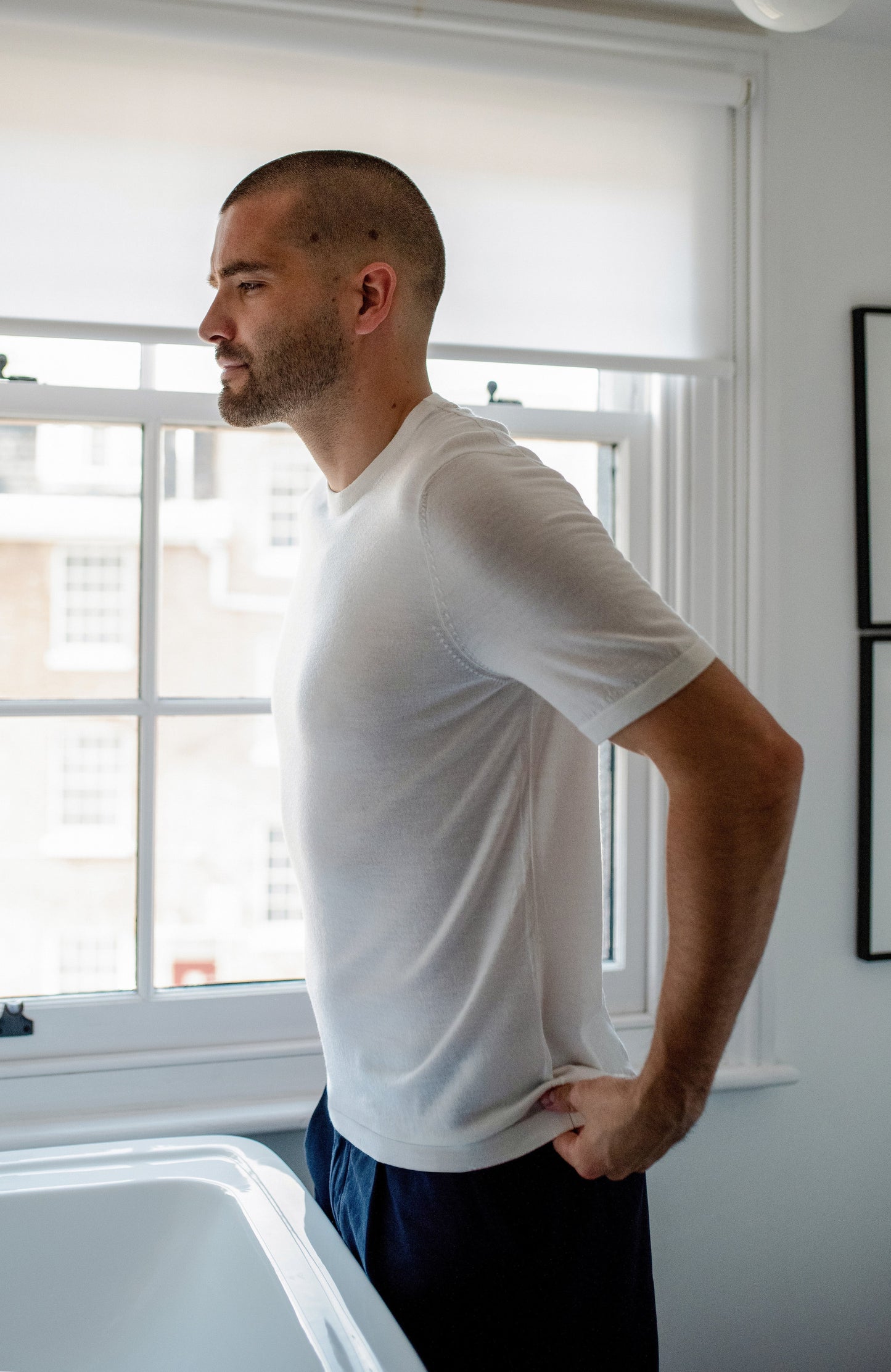 Mens Ultra Fine Cotton Knitted T-Shirt