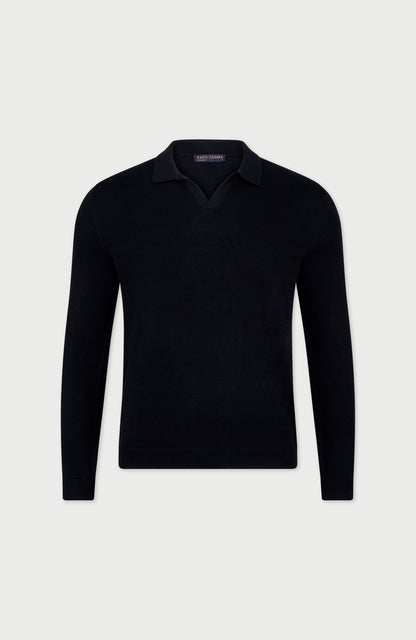 Mens Lightweight Cotton Buttonless Polo Shirt