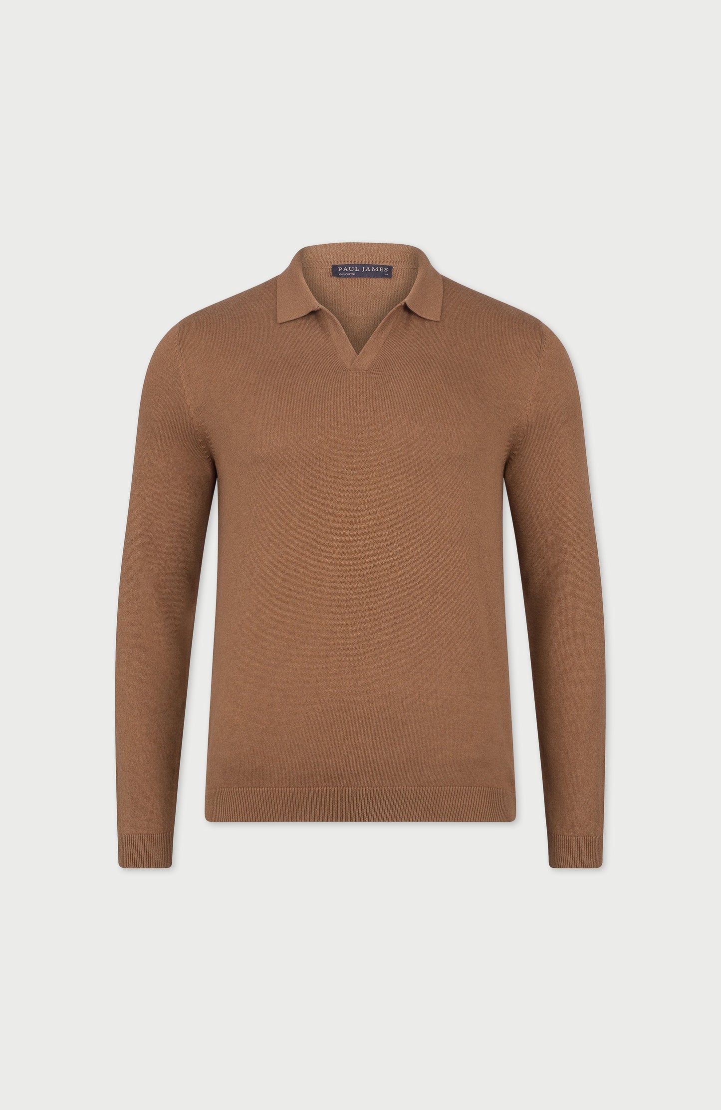 Mens Lightweight Cotton Buttonless Polo Shirt