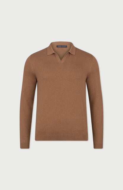 Mens Lightweight Cotton Buttonless Polo Shirt