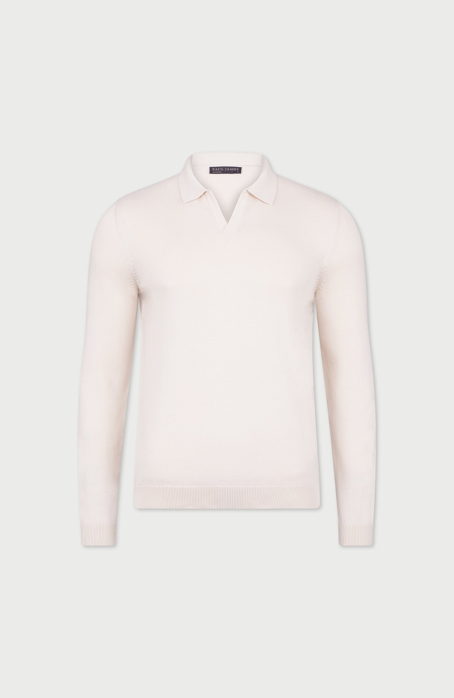 Mens Lightweight Cotton Buttonless Polo Shirt