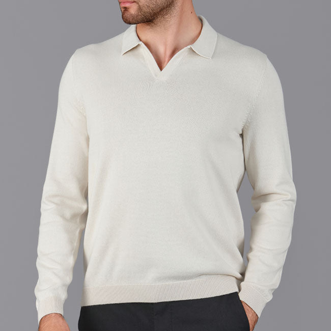 Mens Lightweight Cotton Buttonless Polo Shirt