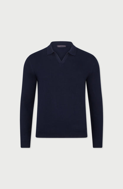 Mens Lightweight Cotton Buttonless Polo Shirt