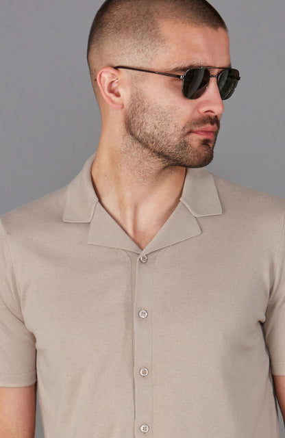 Mens Ultra Fine Cotton Cuban Collar Shirt