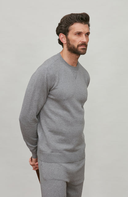Mens Midweight Cotton Loopback Knitted Sweatshirt