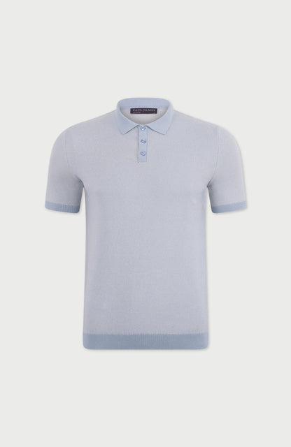 Mens Lightweight Cotton Textured Polo Shirt