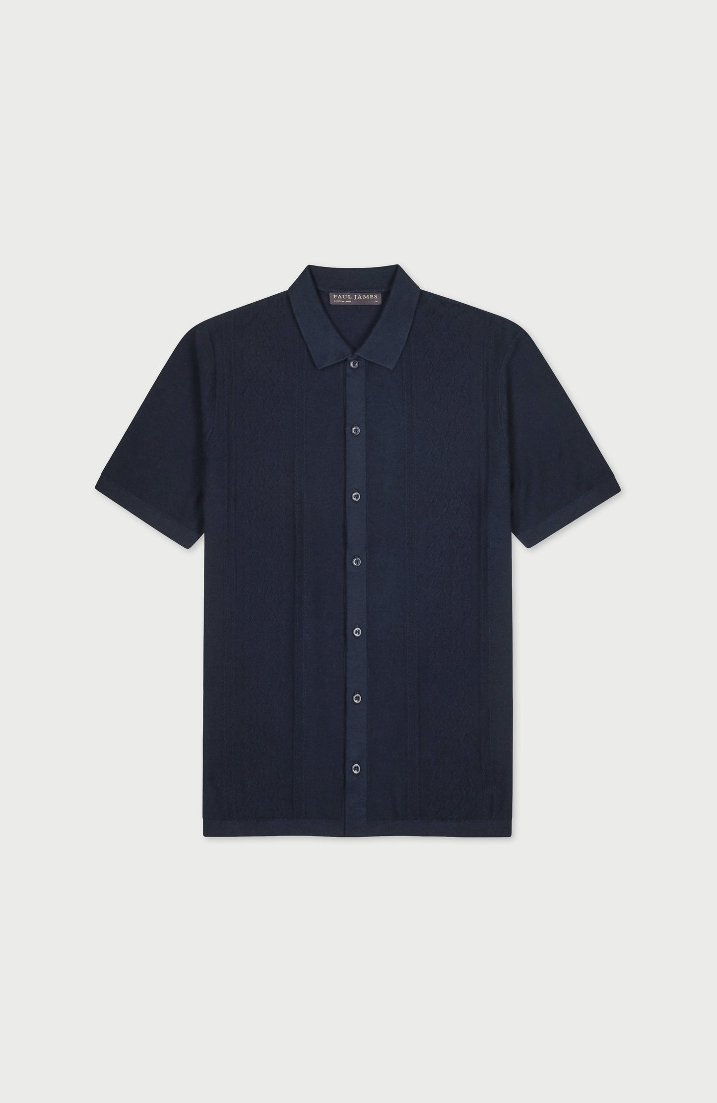 Mens Organic Cotton Linen Patterned Shirt