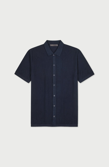 Mens Organic Cotton Linen Patterned Shirt