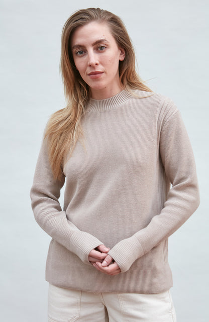 Womens Lightweight Cotton Fisherman Rib Jumper