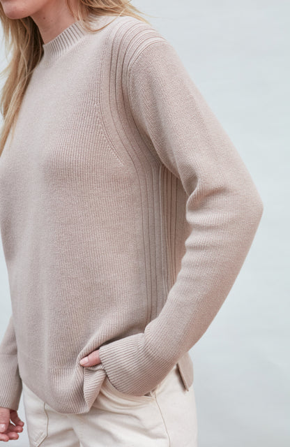 Womens Lightweight Cotton Fisherman Rib Jumper