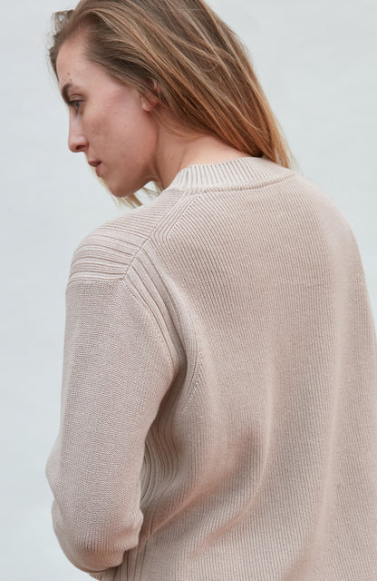 Womens Lightweight Cotton Fisherman Rib Jumper