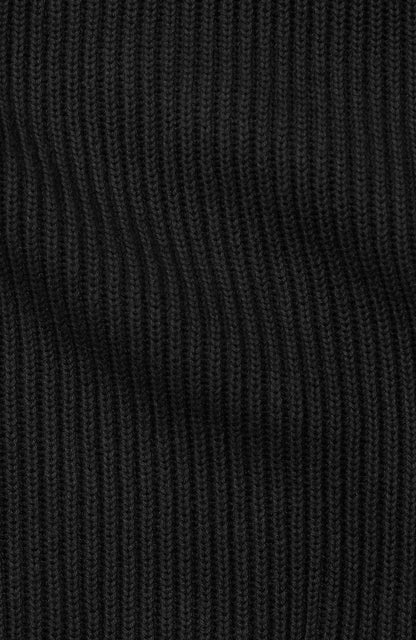 Mens Midweight Cotton Ribbed Roll Neck Jumper
