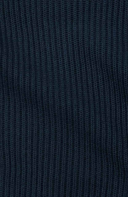 Mens Midweight Cotton Ribbed Roll Neck Jumper
