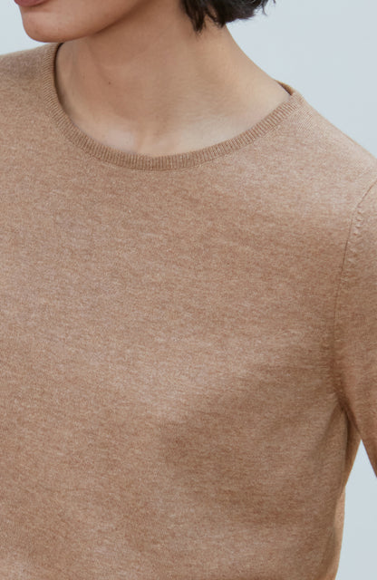 Womens Ultra Fine Cotton Crew Neck Knitted T-Shirt