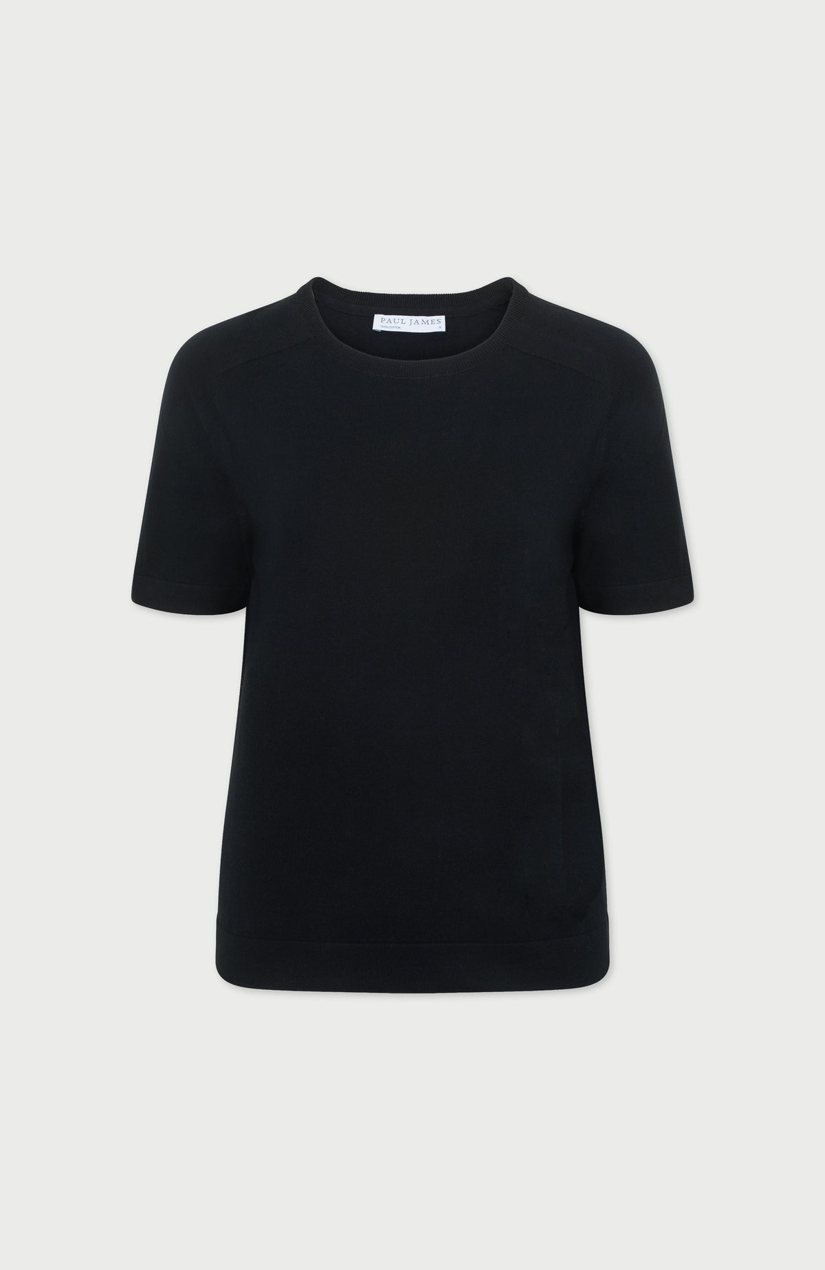 Womens Ultra Fine Cotton Saddle Shoulder Knitted T-Shirt