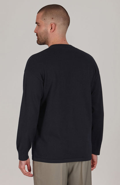 Mens Lightweight Cotton Oversized Knitted Top